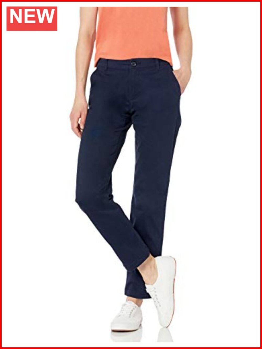 Curvy Fit Mid-Rise Straight Leg Stretch Twill Chino Pants